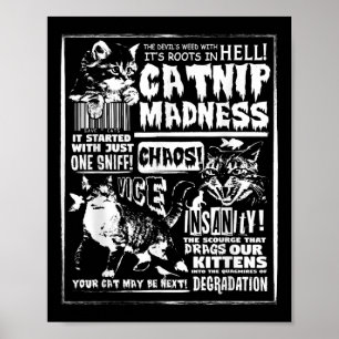 Catnip Madness Leuke Kitten Kat Lover Gift Voor Ka Poster