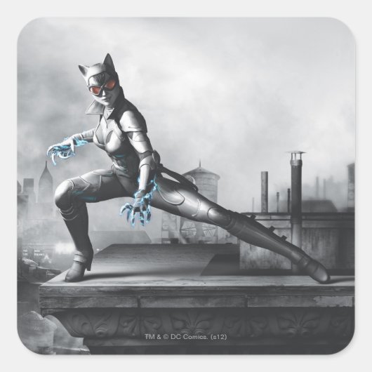 Catoman - Lightning Vierkante Sticker (Voorkant)