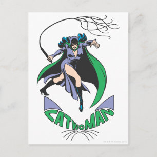 Catoman & Logo Green Briefkaart