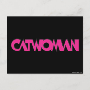 Catoman Logo roze Briefkaart