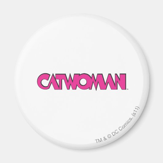 Catoman Logo roze Magneet (Voorkant)