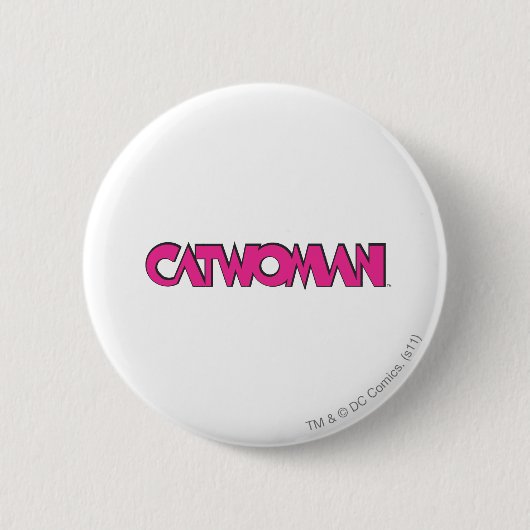 Catoman Logo roze Ronde Button 5,7 Cm (Voorkant)