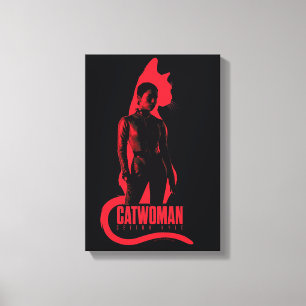 Catoman Selina Kyle Cat Silhouette Canvas Afdruk