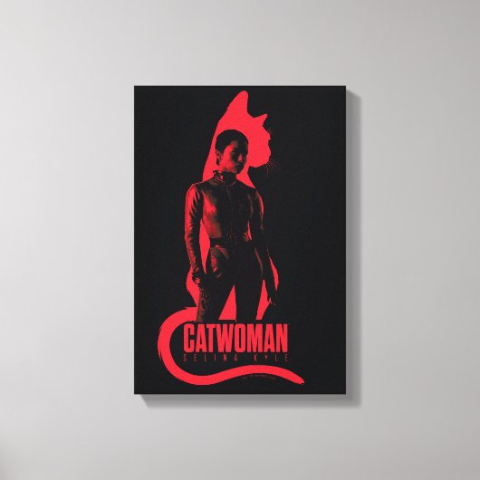 Catoman Selina Kyle Cat Silhouette Canvas Afdruk (Voorkant)