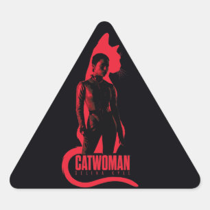 Catoman Selina Kyle Cat Silhouette Driehoek Sticker