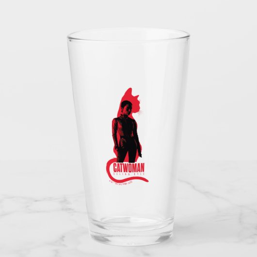 Catoman Selina Kyle Cat Silhouette Glas (Voorkant)