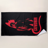 Catoman Selina Kyle Cat Silhouette Strandlaken (Voorkant)