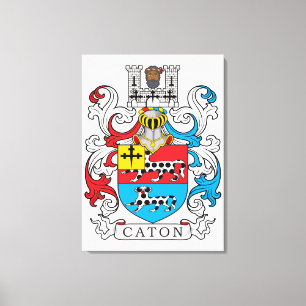 Caton Family Crest Canvas Afdruk