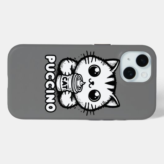 Catpuccino 1 Case-Mate iPhone case (Achterkant (horizontaal))