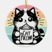 Catpuccino 3 keramisch ornament (Voorkant)