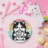 Catpuccino 3 papieren bordje (Feest)