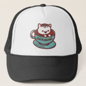 CATPUCCINO CAT brodé Casquette de patchs (Devant)