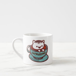 CATPUCCINO CAT Brodé Patch Espresso Mug