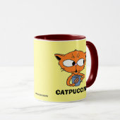 CATPUCCINO Cat Pun Humoristic Coffee Mug (Devant droit)