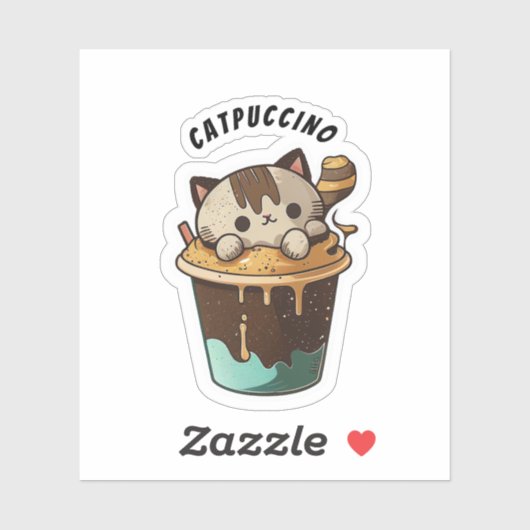 CATPUCCINO Cat Sticker (Vel)