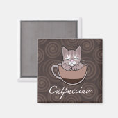 Catpuccino-koffie Magneet (Voorkant / Achterkant)