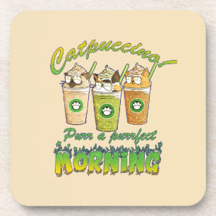 Catpuccino – Spint een Purrfect Morning Schattig Bier Onderzetter