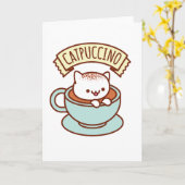 CATPUCCINO wenskaart Kaart (Gele Bloem)