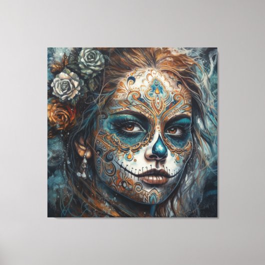 Catrina Azul Canvas Afdruk (Voorkant)