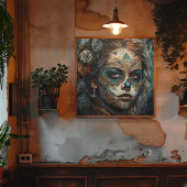 Catrina Azul Canvas Afdruk