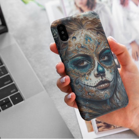 Catrina Azul Case-Mate iPhone Case
