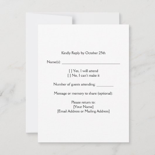 Catrina Azul RSVP Kaartje (Achterkant)