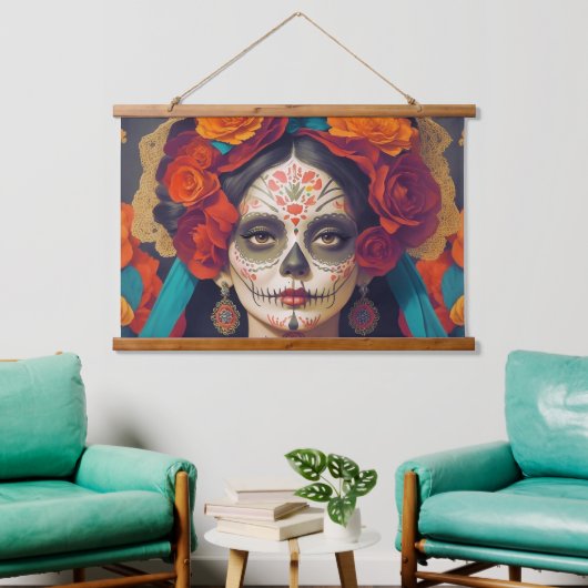 Catrina Dag van de Doden 1 Hangend Wandkleed (Woonkamer)