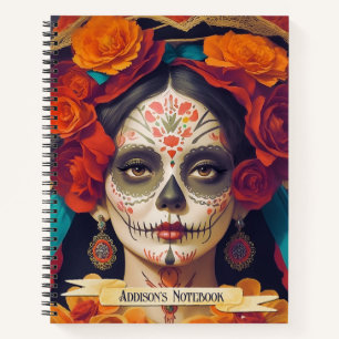 Catrina Day Of Dead 1 Avec Carnet Texte