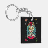 Catrina Día de Muertos Web Sleutelhanger (Voorkant Links)