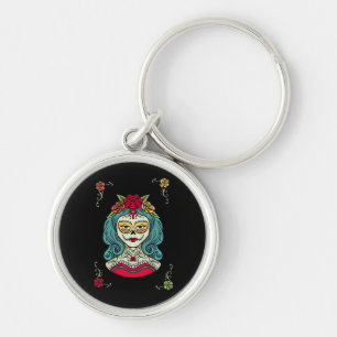 Catrina Día de Muertos Web Sleutelhanger