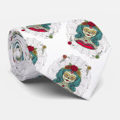 Catrina Día de Muertos Web Stropdas (Opgerold)