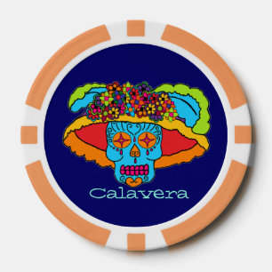 Catrina Sugar Skull Poker Chips