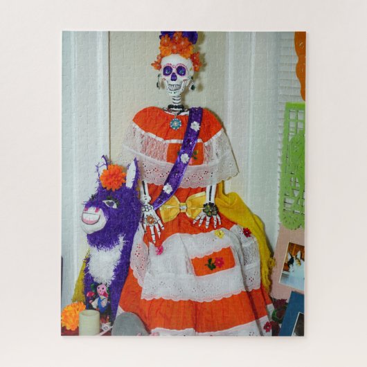 Catrina sur un puzzle d'âne (Vertical)