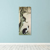 Cats, 17th century (ink on silk) canvas afdruk (Insitu (Houten vloer))