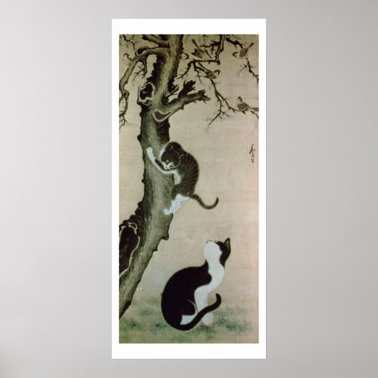 Cats, 17th century (ink on silk) poster (Voorkant)