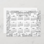 Cats 2026 Calendar Personalized Message or Name Briefkaart (Voorkant / Achterkant)