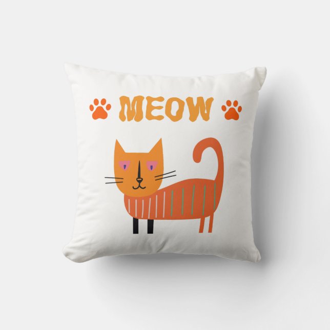 CATS ABSTRAITS CUITS ET ADORABLES SUR COUSSIN (Recto)