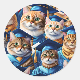 Cats Afstuderen dag Ronde Sticker