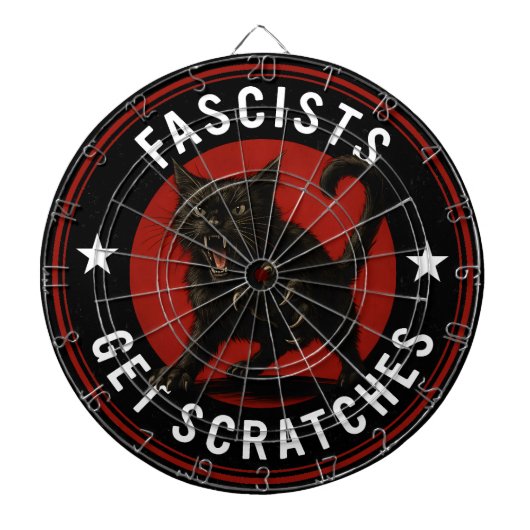 Cats Against Fascists Dartbord (Voorkant)