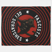 Cats Against Fascists Fleece Deken (Voorkant (Horizontaal))