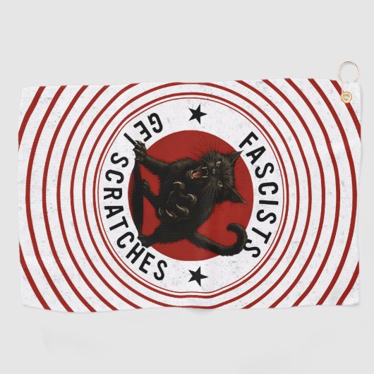 Cats Against Fascists Golfhanddoek (Horizontaal)