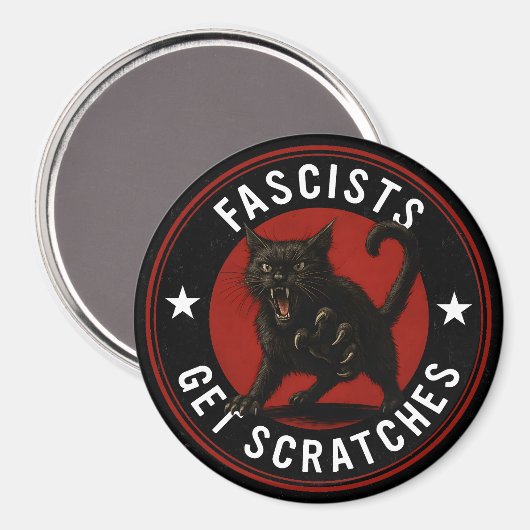 Cats Against Fascists Magneet (Voorkant / Achterkant)