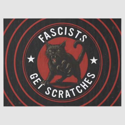 Cats Against Fascists Tissuepapier (Voorkant)