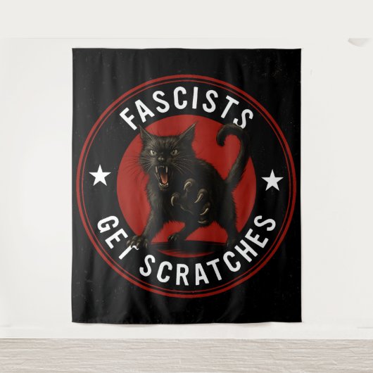 Cats Against Fascists Wandkleed (Voorkant)