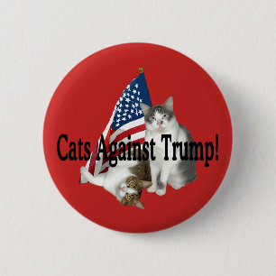 "Cats against Trump" Button