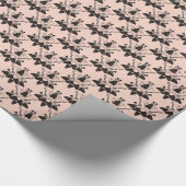 Cats and Catnip Damask Kijk Patroon Cadeaupapier (Hoek)