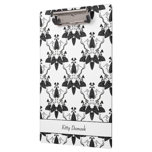 Cats and Catnip Damask Kijk Patroon Klembord (Links)