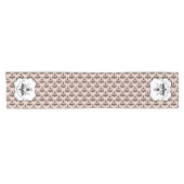 Cats and Catnip Damask Kijk Patroon Korte Tafelloper (Horizontaal)