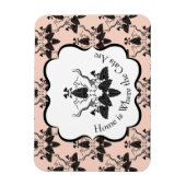 Cats and Catnip Damask Kijk Patroon Magneet (Verticaal)