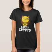 Cats And Crypto Cryptocurrency Blockchain Trader F T-shirt (Voorkant)